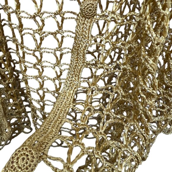 Vintage Bis Gene Ewing Top Plus Size 3X 90s Crochet Jacket Hippie Boho Rare Find - Picture 10 of 12